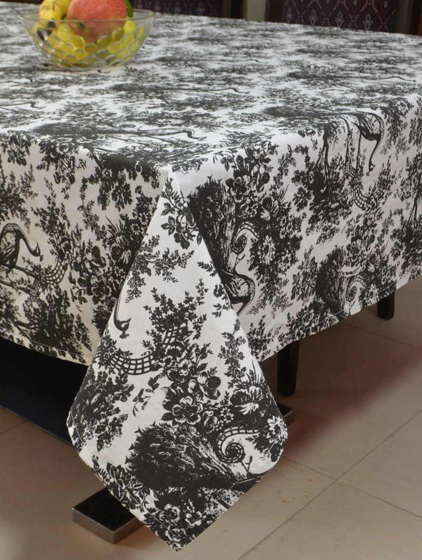 peacock print table cover