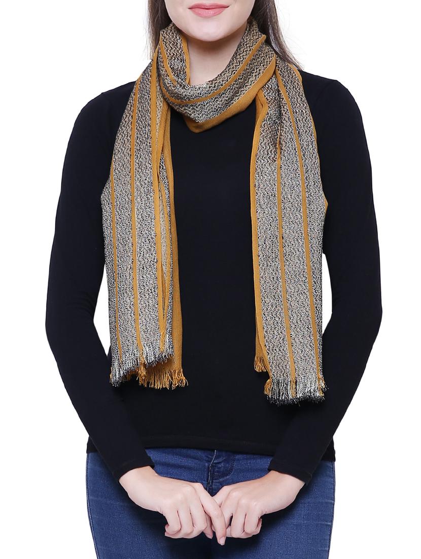 yellow viscose stole - 15719377 - Standard Image - 1