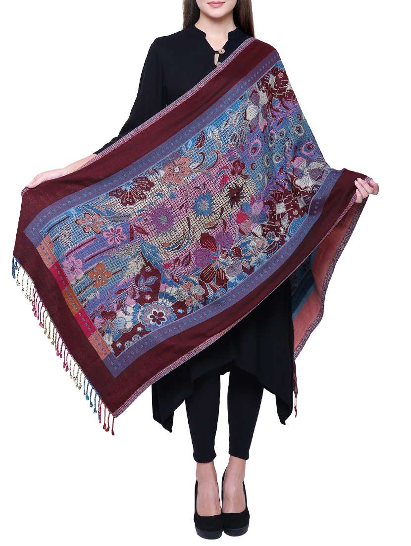 multi colored viscose shawl