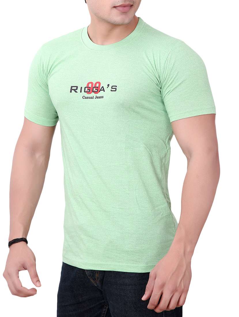 green chest print t-shirt - 15720654 -  Standard Image - 1