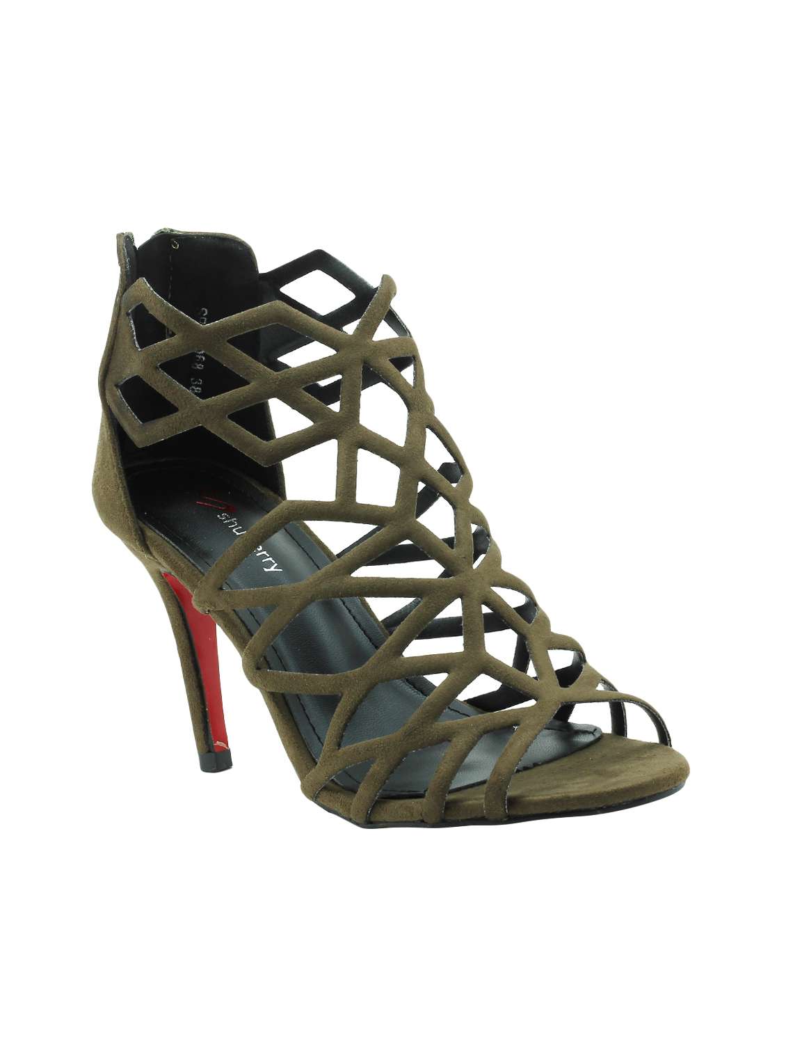 green suede gladiators sandals