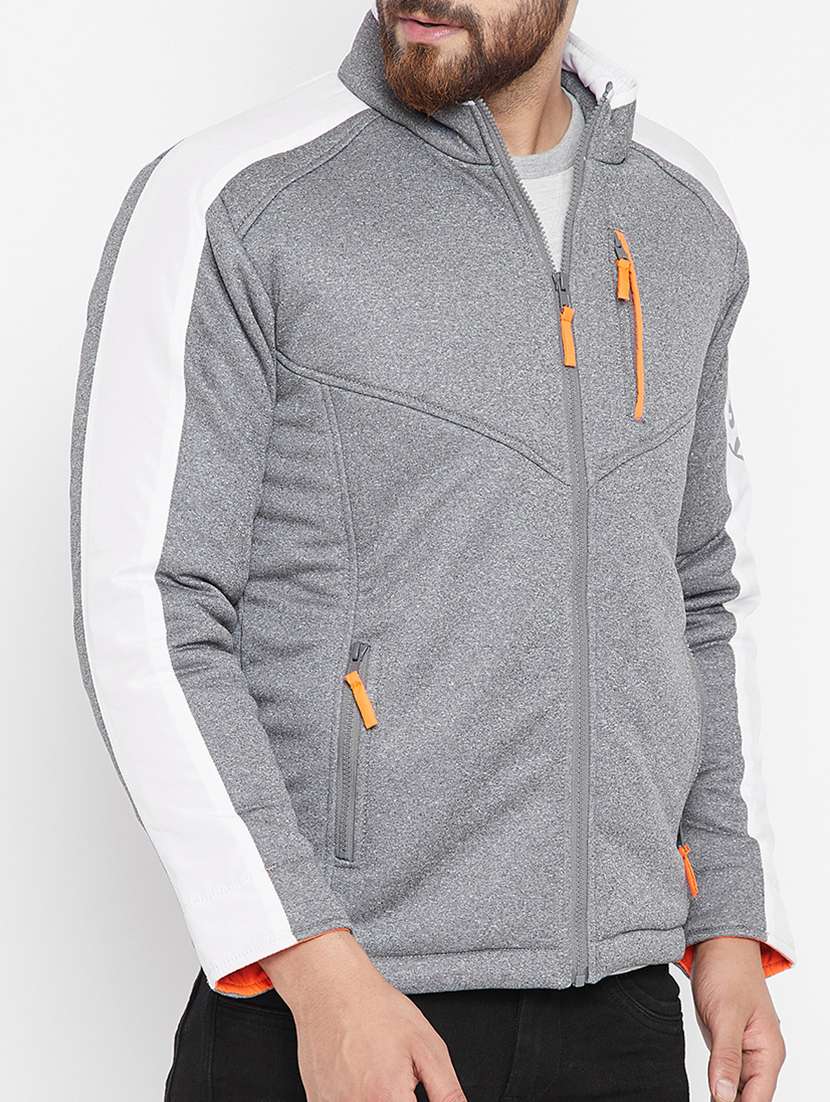 grey taped casual jacket - 15722132 -  Standard Image - 1