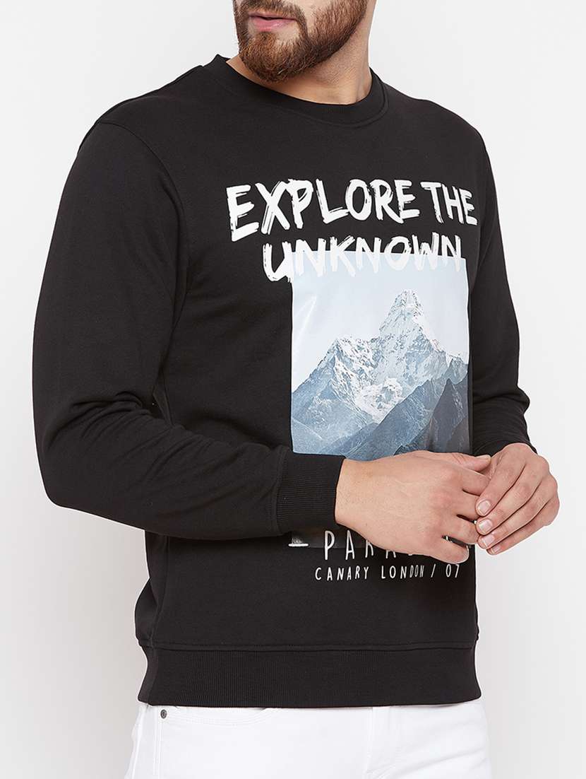 black printed sweatshirt - 15722230 - Standard Image - 1