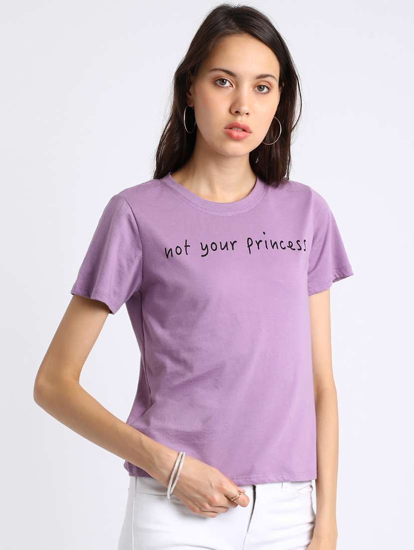 orchid slogan print tee