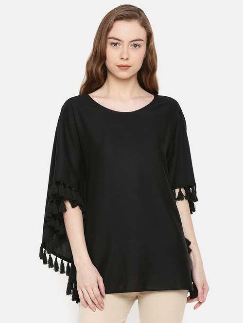 tasseled edge kaftan - 15724209 -  Standard Image - 0