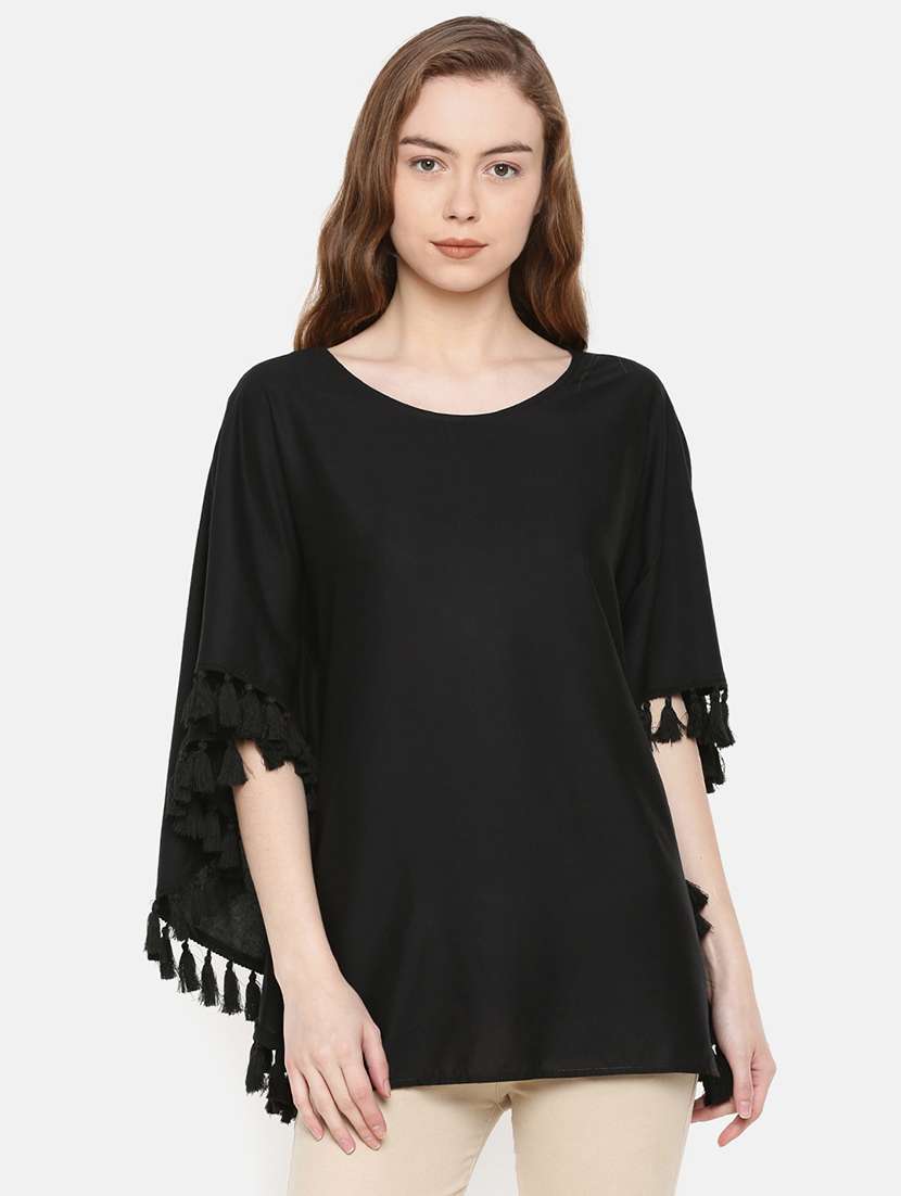 tasseled edge kaftan - 15724209 -  Zoom Image - 0