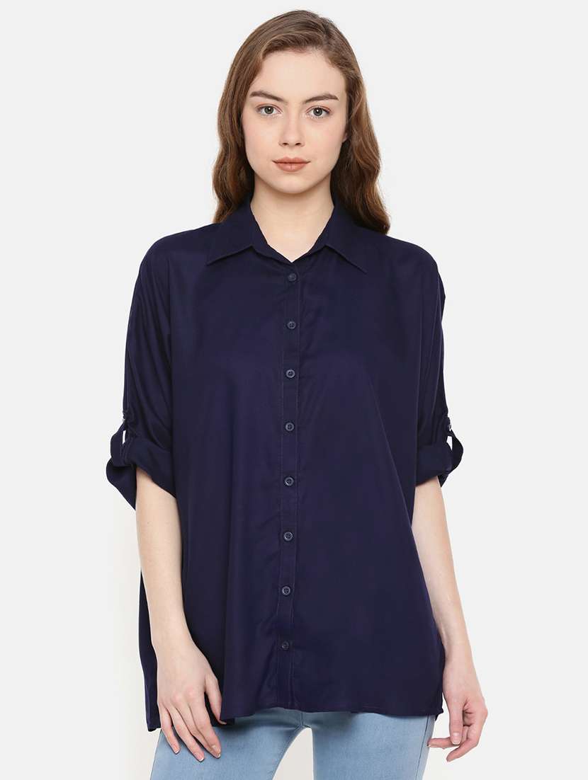 roll up sleeved oversized shirt
