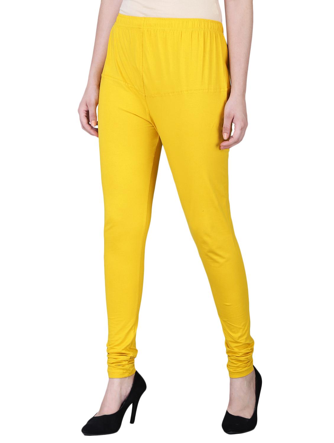 yellow cotton churidar churidars & leggings - 15724818 -  Standard Image - 1
