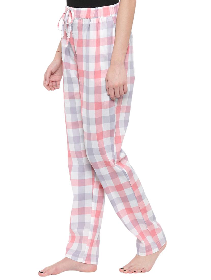 drawstring waist checkered pajama - 15727929 -  Standard Image - 1