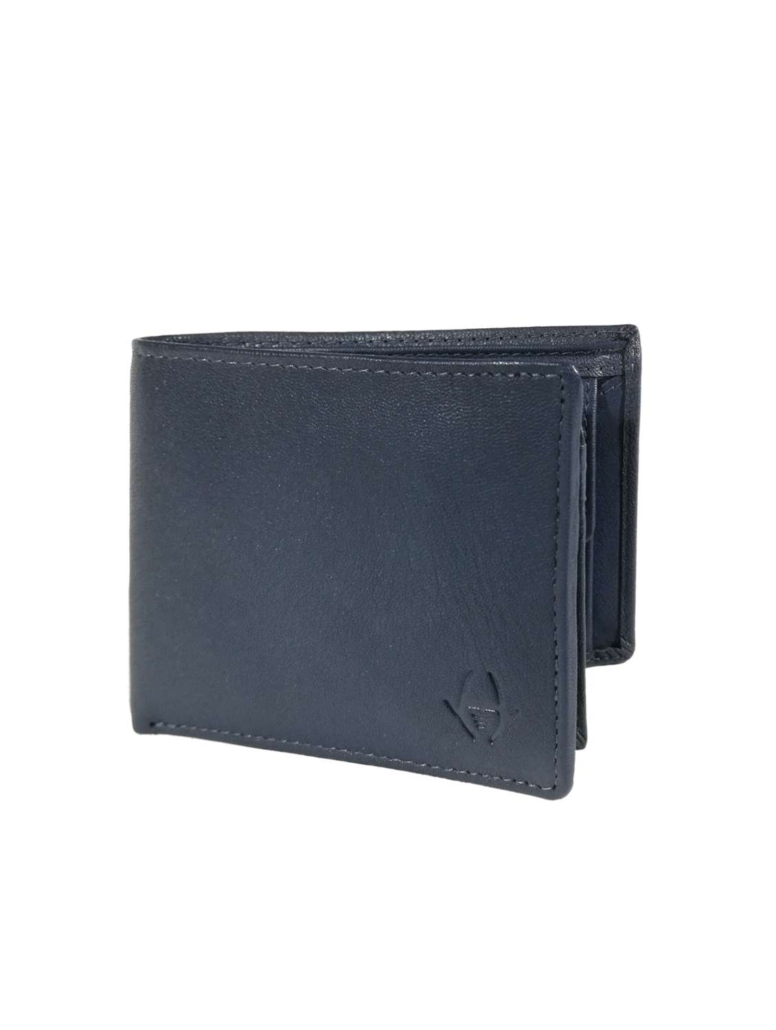 navy blue leather wallet