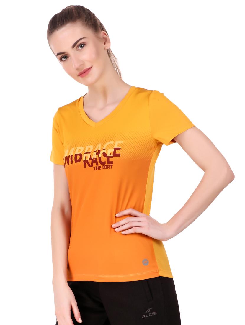 graphic print v-neck tee - 15735495 - Standard Image - 1