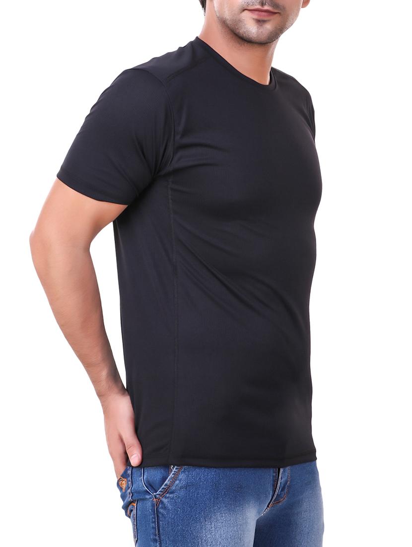 black polyester t-shirt - 15735821 -  Standard Image - 1
