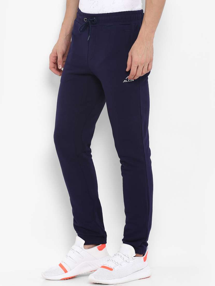 navy blue cotton full length track pant - 15736756 -  Standard Image - 1