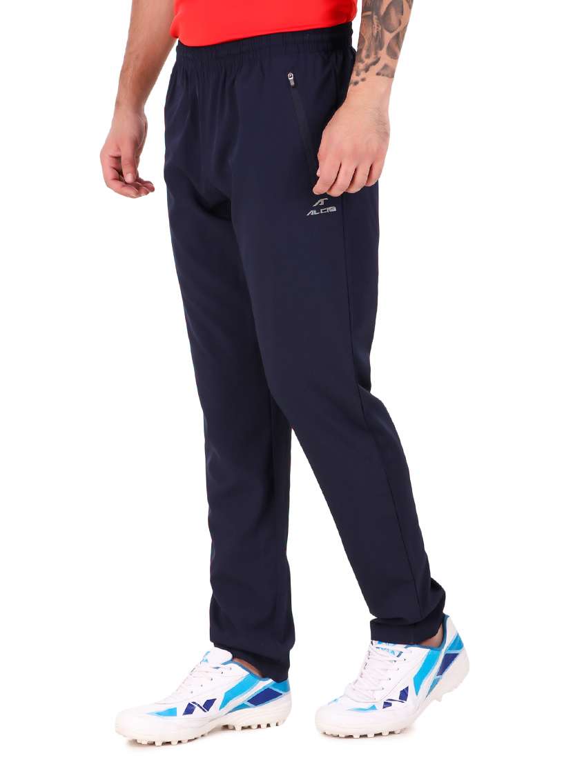 navy blue polyester full length track pant - 15736759 - Standard Image - 1