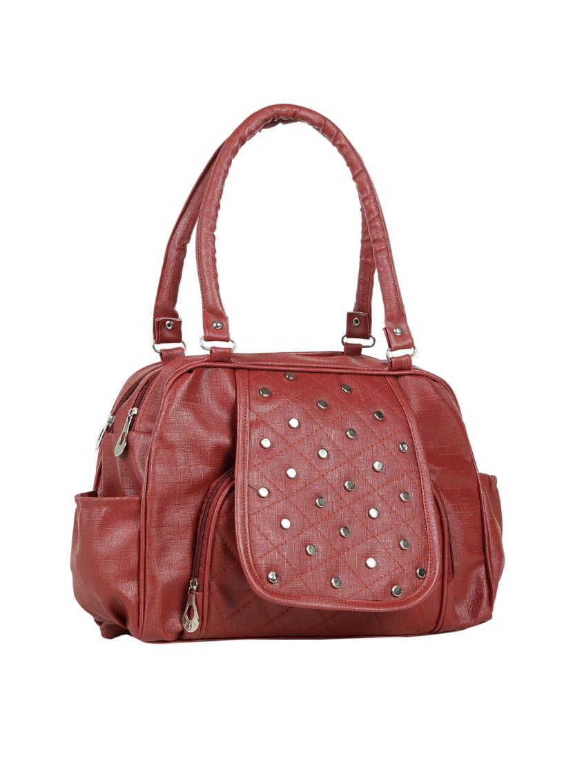 red leatherette (pu) handbag - 15737109 - Standard Image - 4