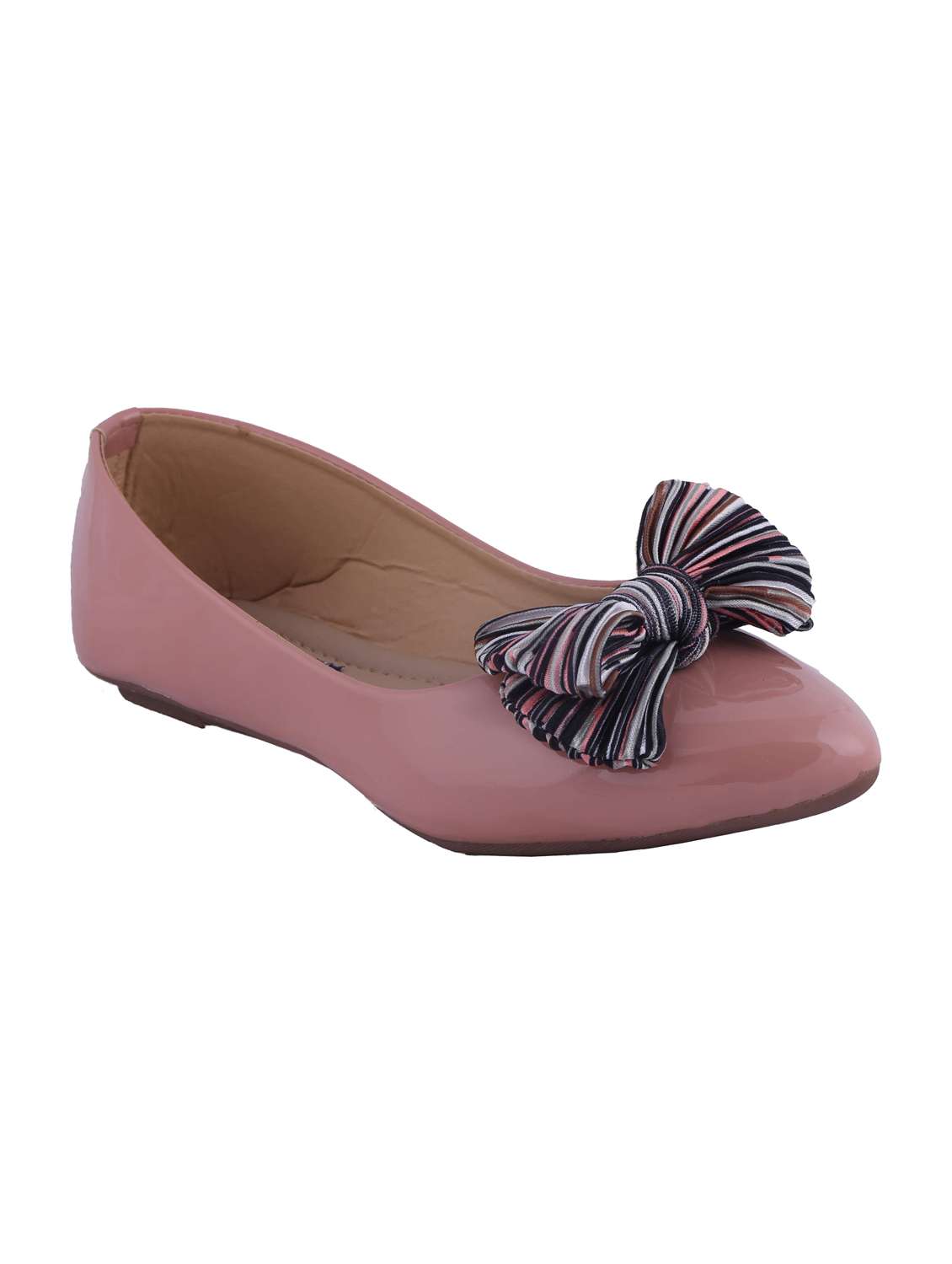 pink slip on ballerinas
