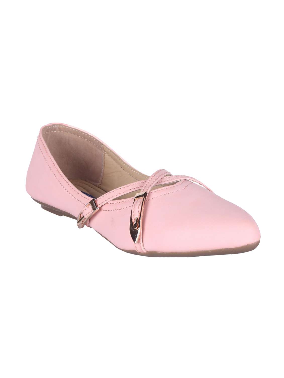 pink slip on ballerinas