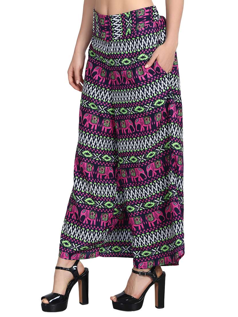 high waist flared palazzo - 15738261 -  Standard Image - 1