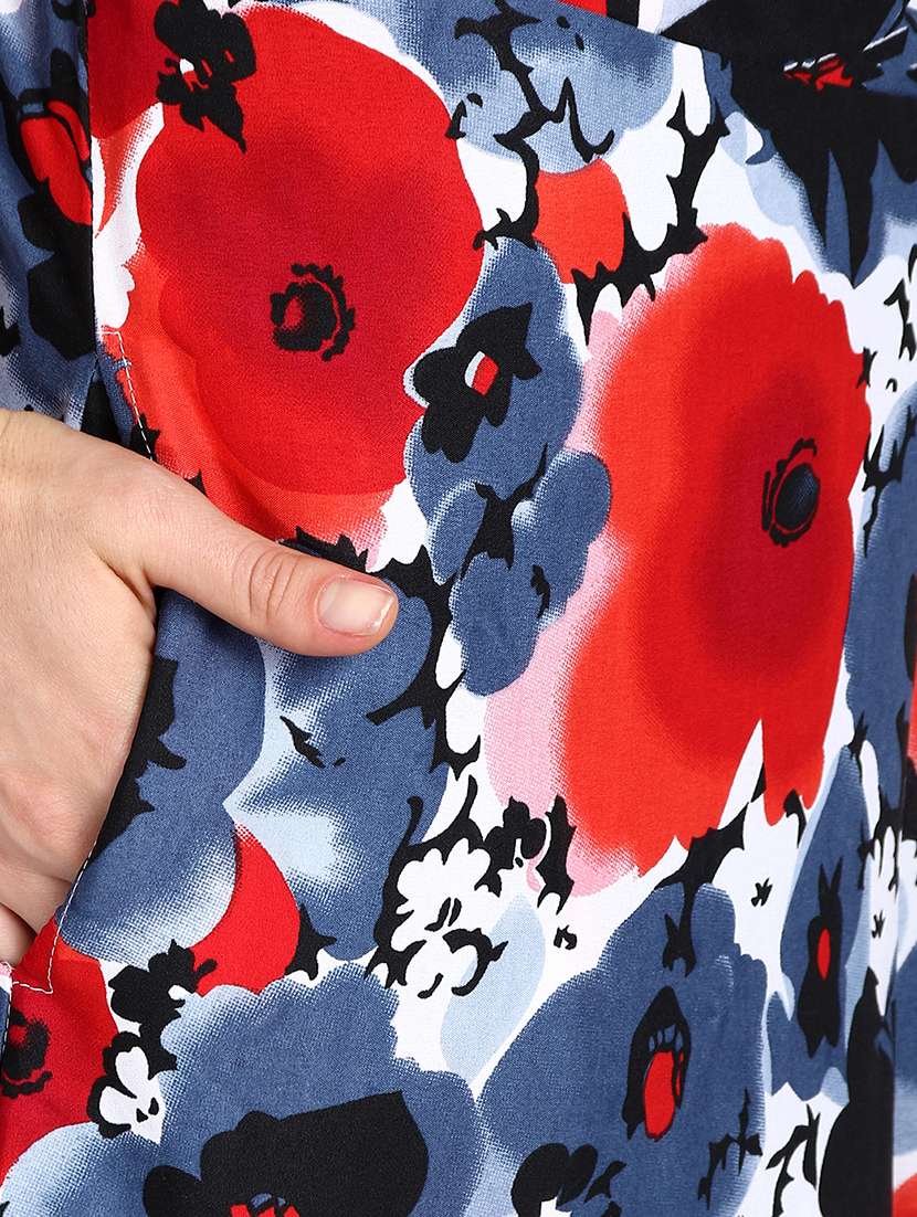 high waist floral flared palazzo - 15738263 -  Standard Image - 4