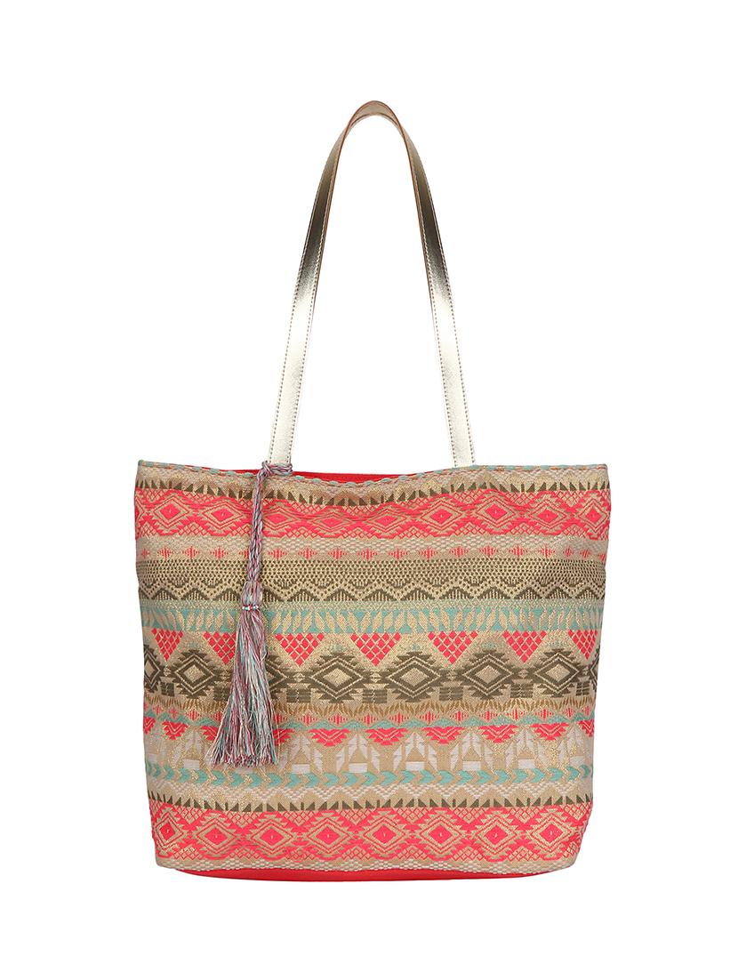 red cotton regular tote - 15738594 -  Zoom Image - 0