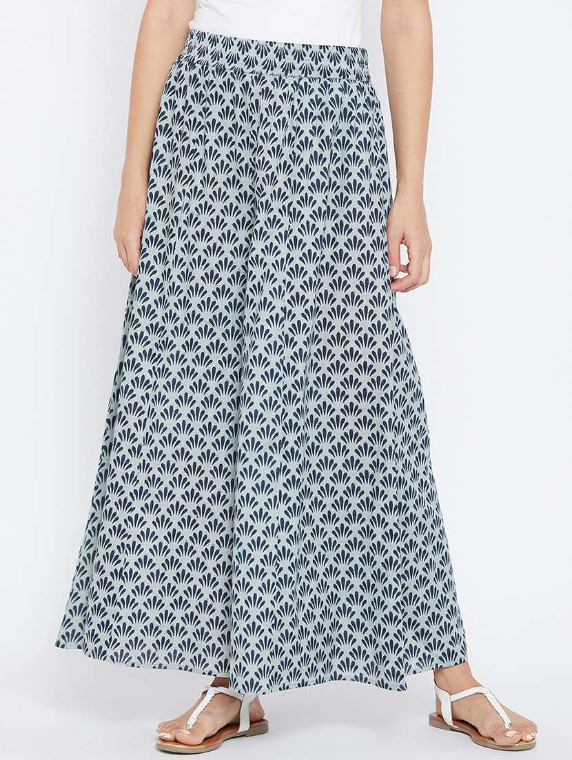 elasticated waist flared palazzo