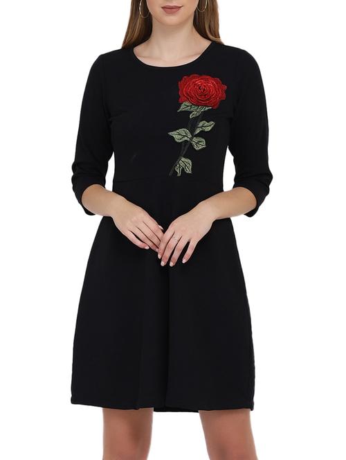 keyhole back embroidered dress - 15739137 - Standard Image - 0