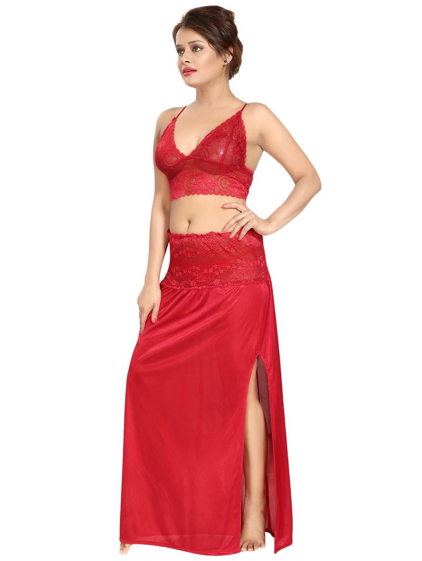 lace detail nightwear set - 15739361 - Standard Image - 1