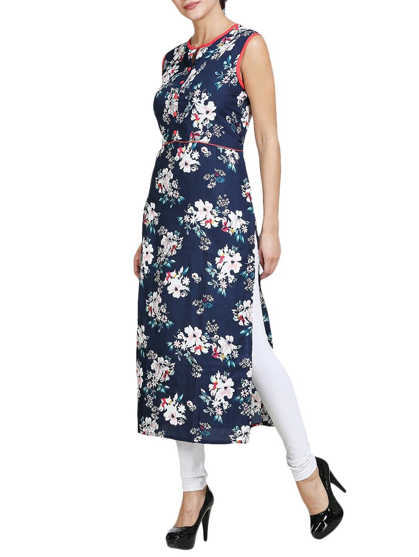 straight floral kurta - 15740822 - Standard Image - 1