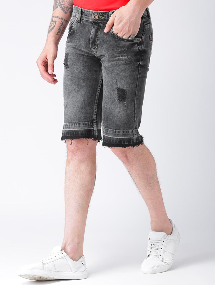 grey cotton blend shorts - 15740981 - Standard Image - 1
