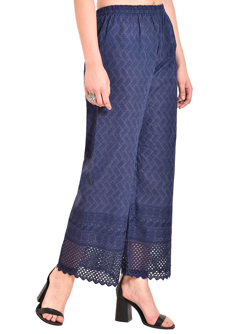 chikankari straight palazzo - 15744243 - Standard Image - 1