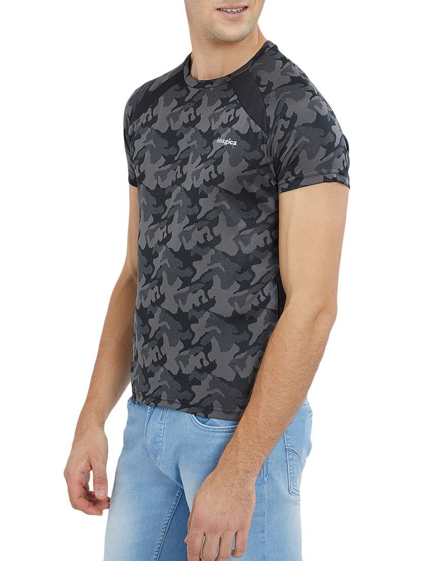 grey polyester front print t-shirt - 15744901 -  Standard Image - 1