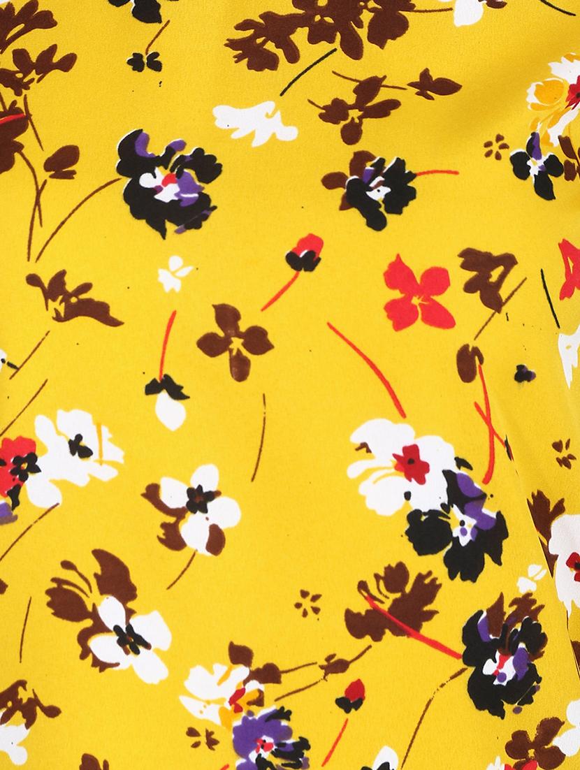 tie-up detail slit sleeved floral top - 15745068 - Standard Image - 4