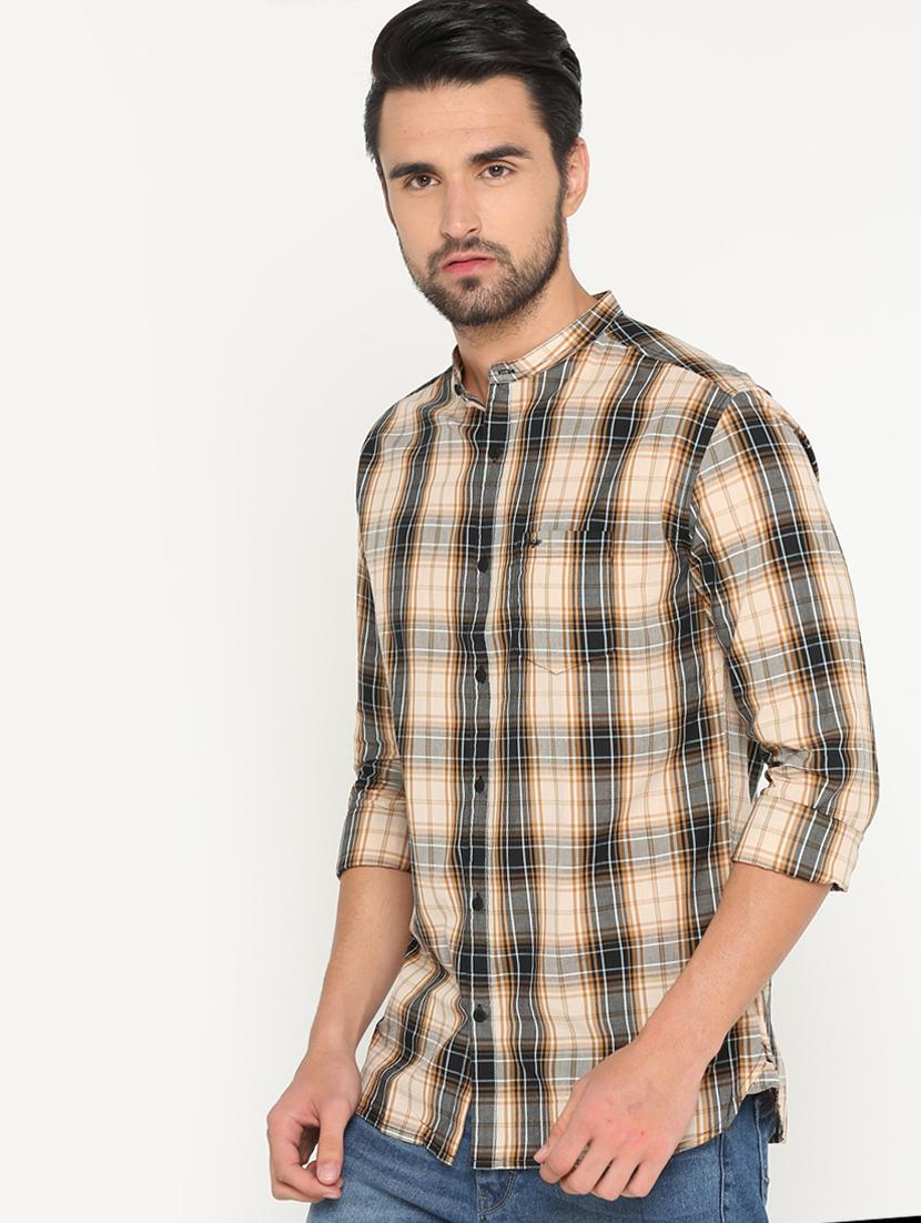 mens checks casual shirt - 15747325 - Standard Image - 1