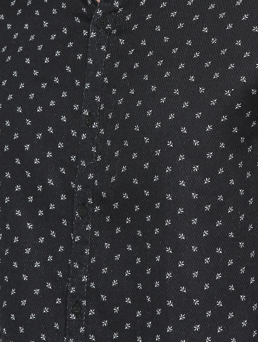 mens micro print casual shirt - 15747362 - Standard Image - 4