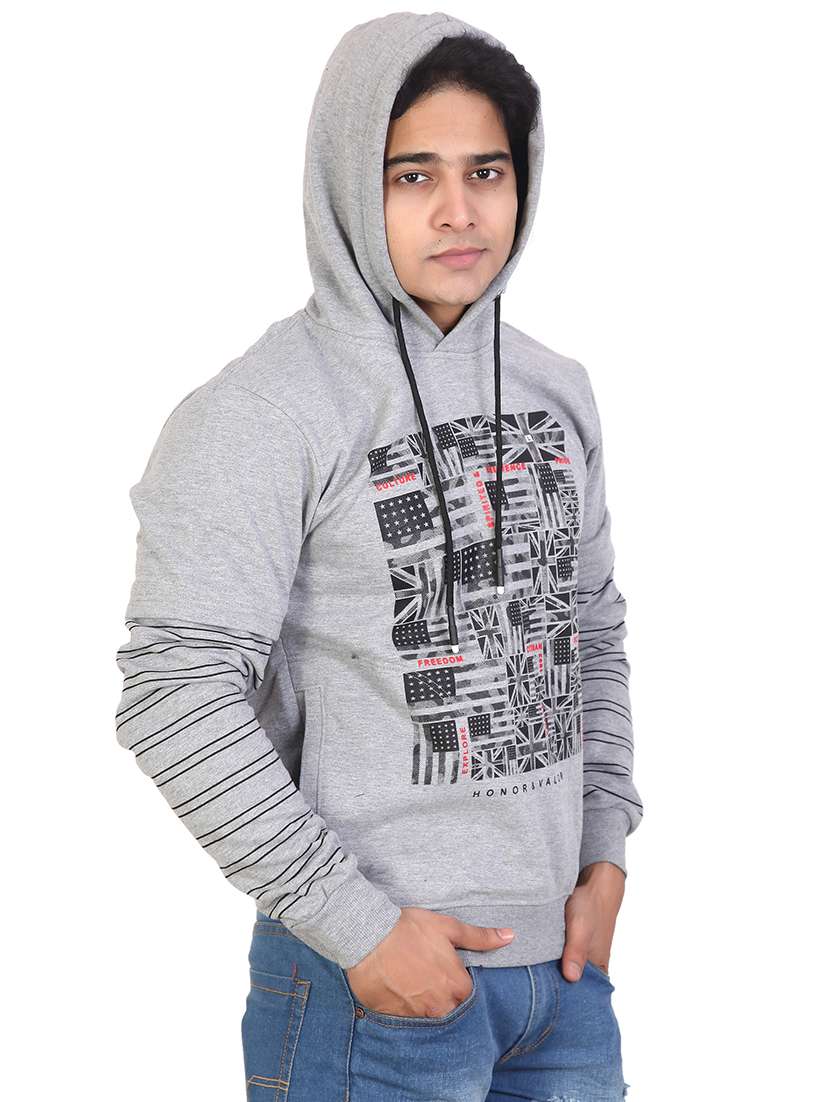 mens front print sweatshirt - 15747577 -  Standard Image - 1