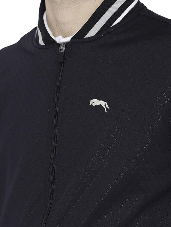 navy blue polyester bomber jacket - 15747861 - Standard Image - 4