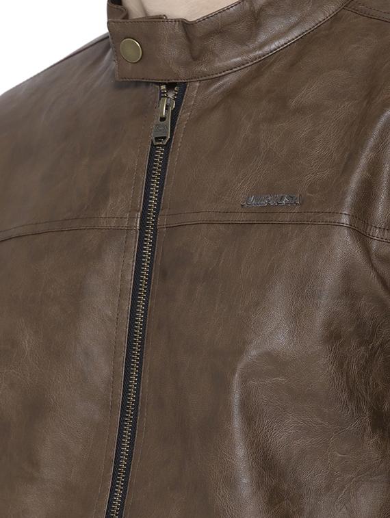 brown leather biker jacket - 15747863 - Standard Image - 4