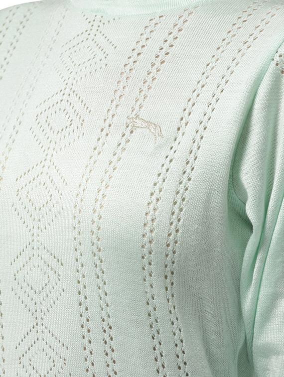 pointelle knit acrylic pullover - 15748088 - Standard Image - 4