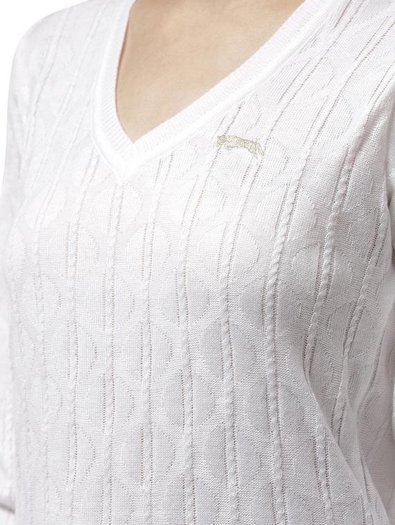 ribbed edge acrylic pullover - 15748091 - Standard Image - 4