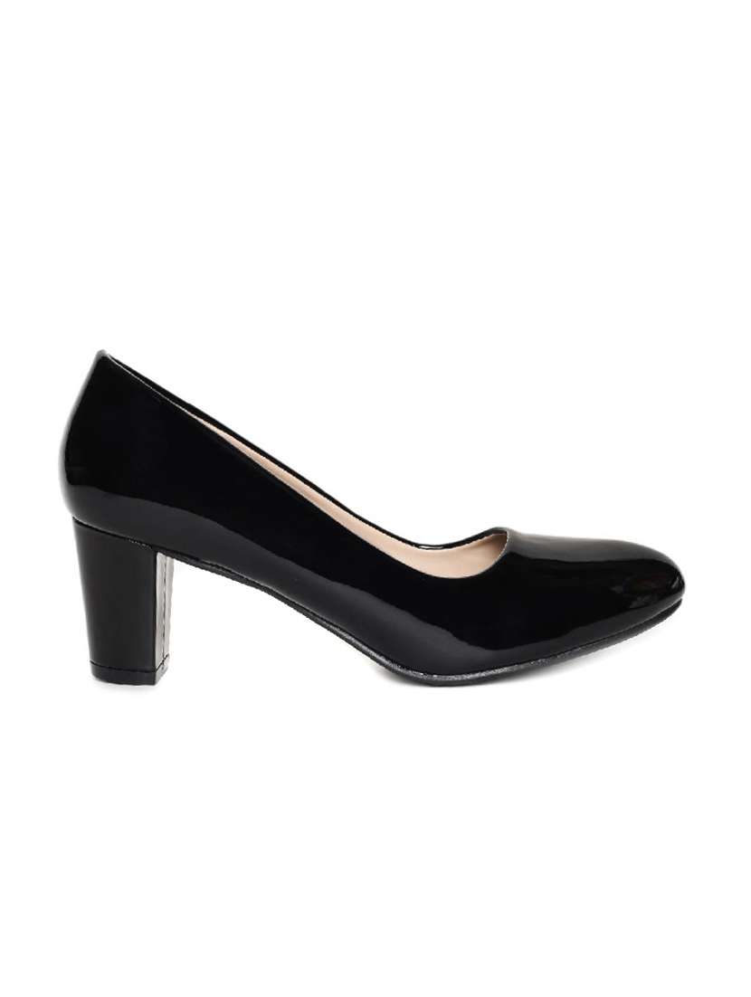 black slip on pumps - 15748314 -  Standard Image - 1