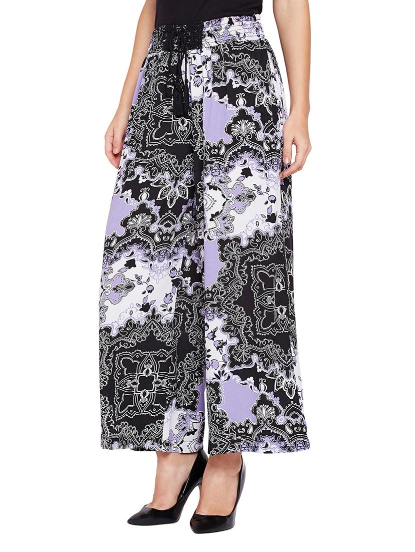 smocked waist flared palazzo - 15748831 - Standard Image - 1