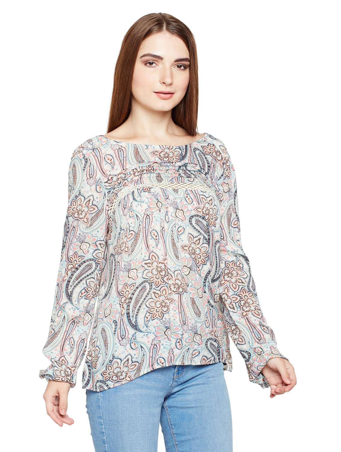 women's straight boat neck top - 15750570 -  Standard Image - 1