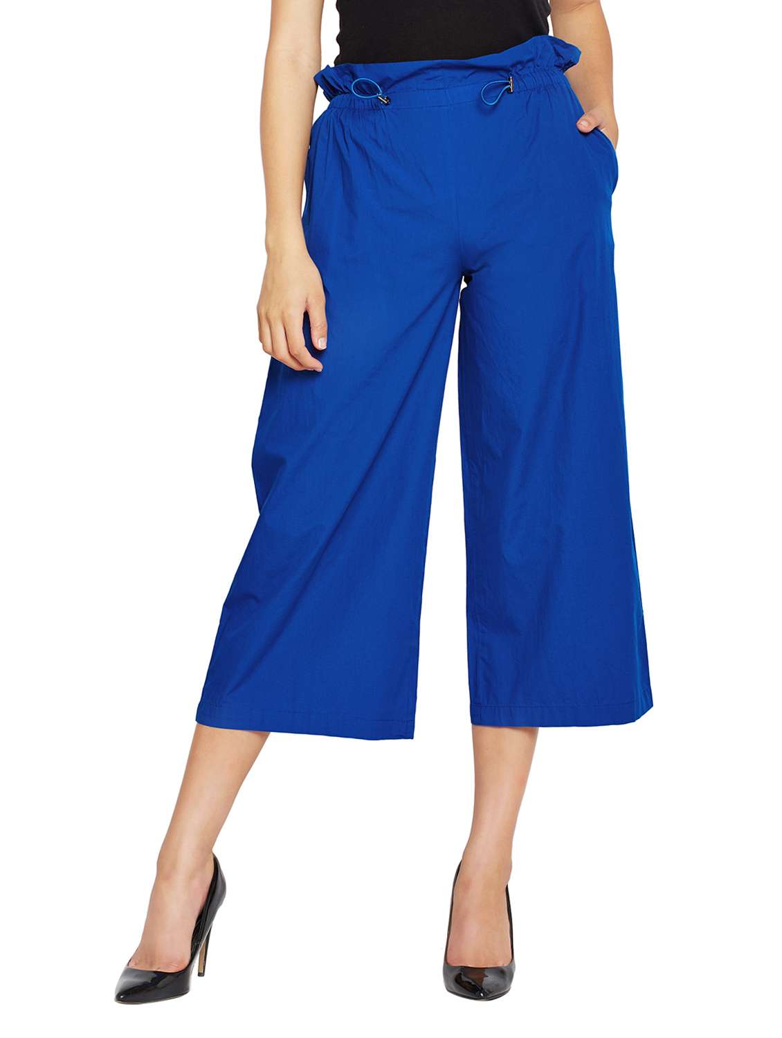  drawstring waist crop pants