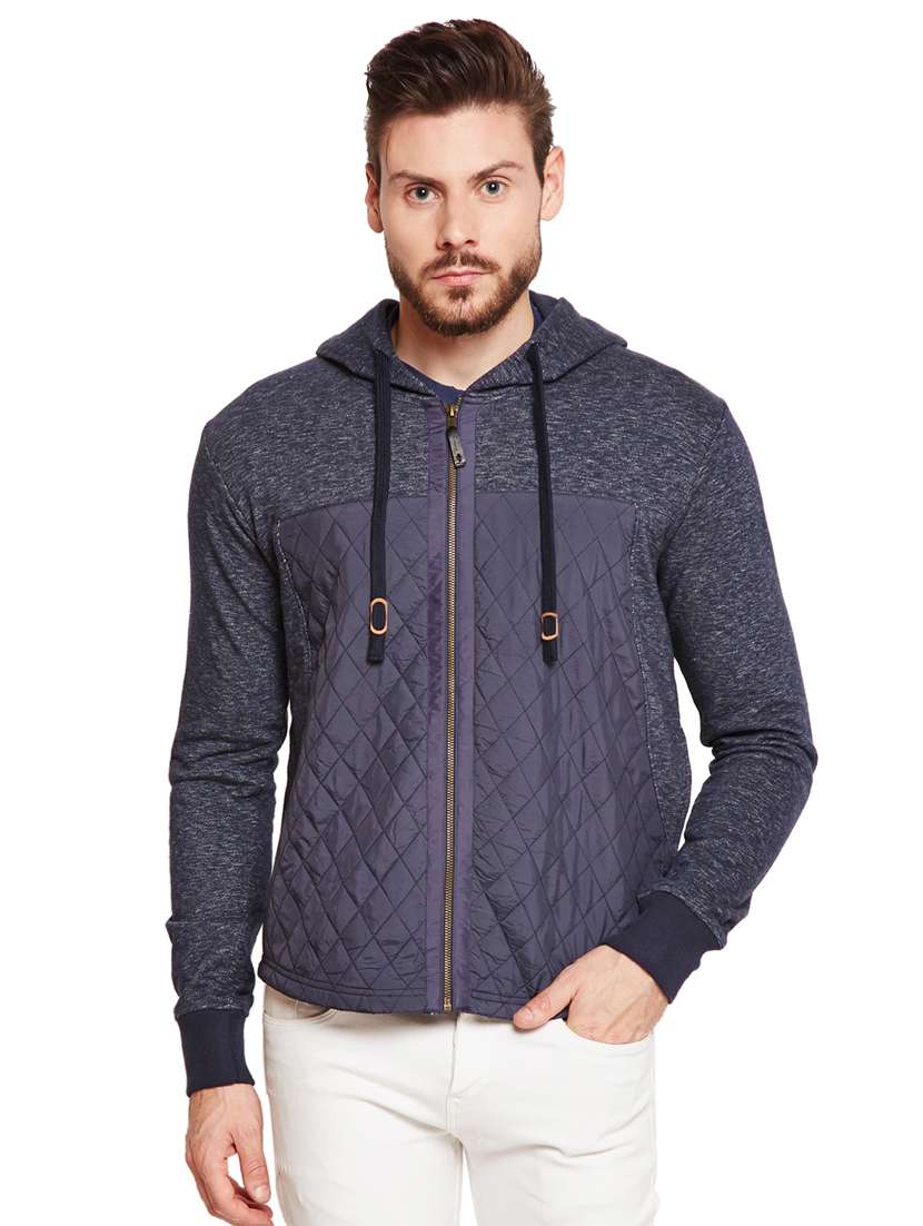 blue cotton casual jacket