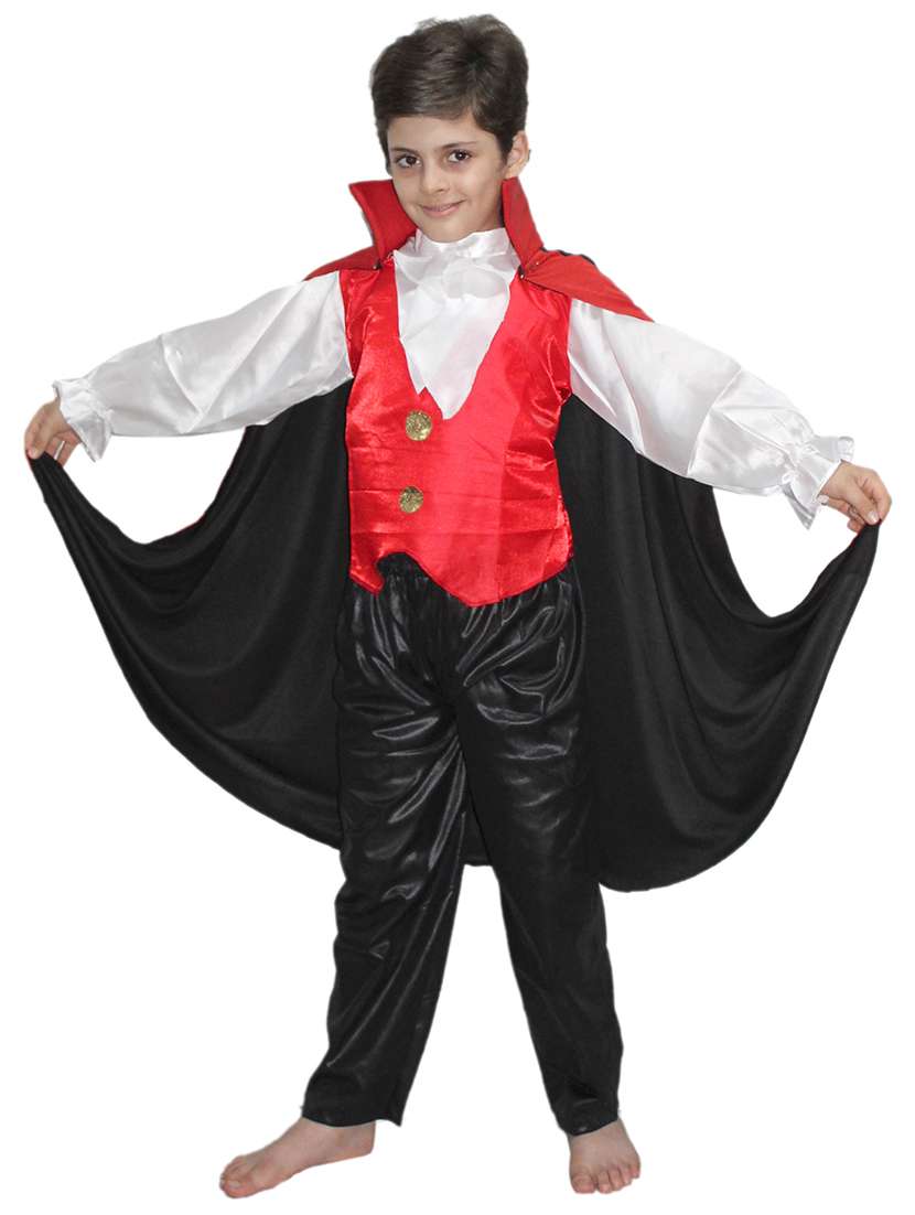 black polyester dracula costume