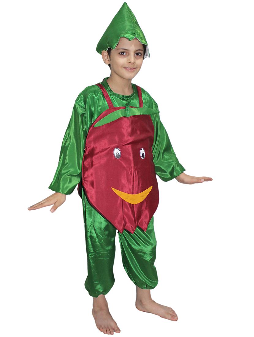 red polyester pomegranate costume - 15756161 -  Standard Image - 1