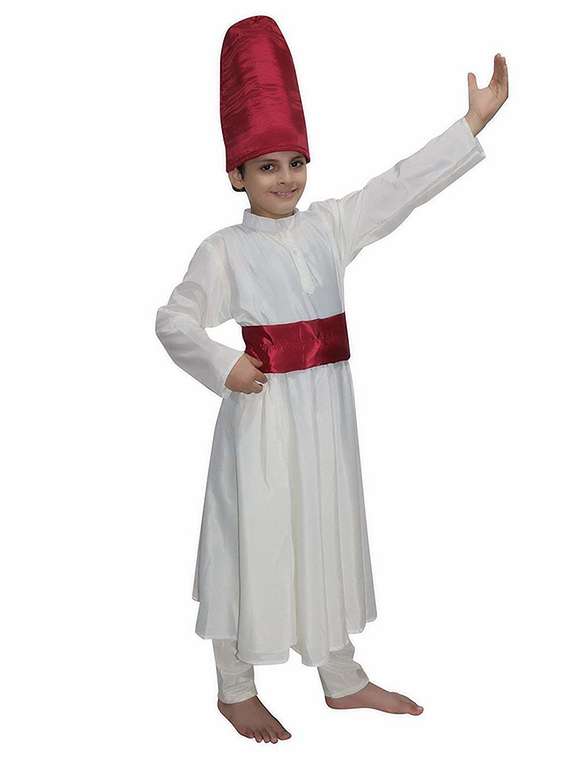 white polyester sufi costume - 15756205 -  Standard Image - 1