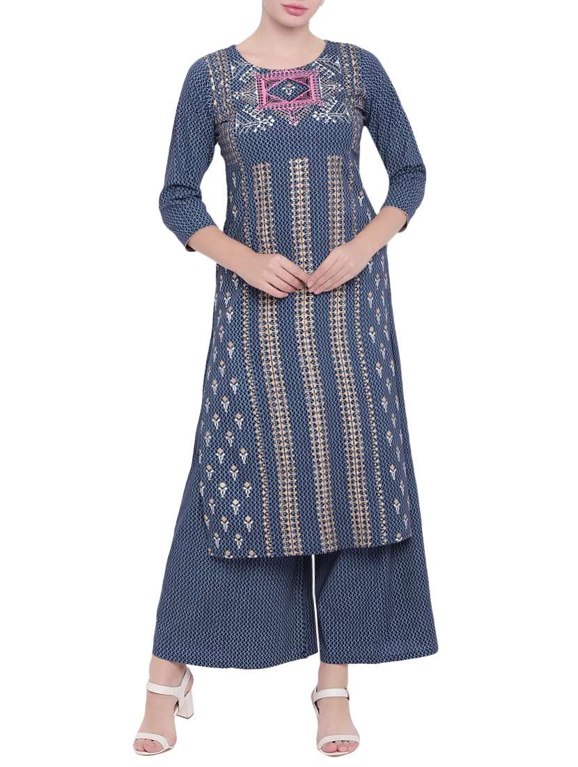printed kurta palazzo set