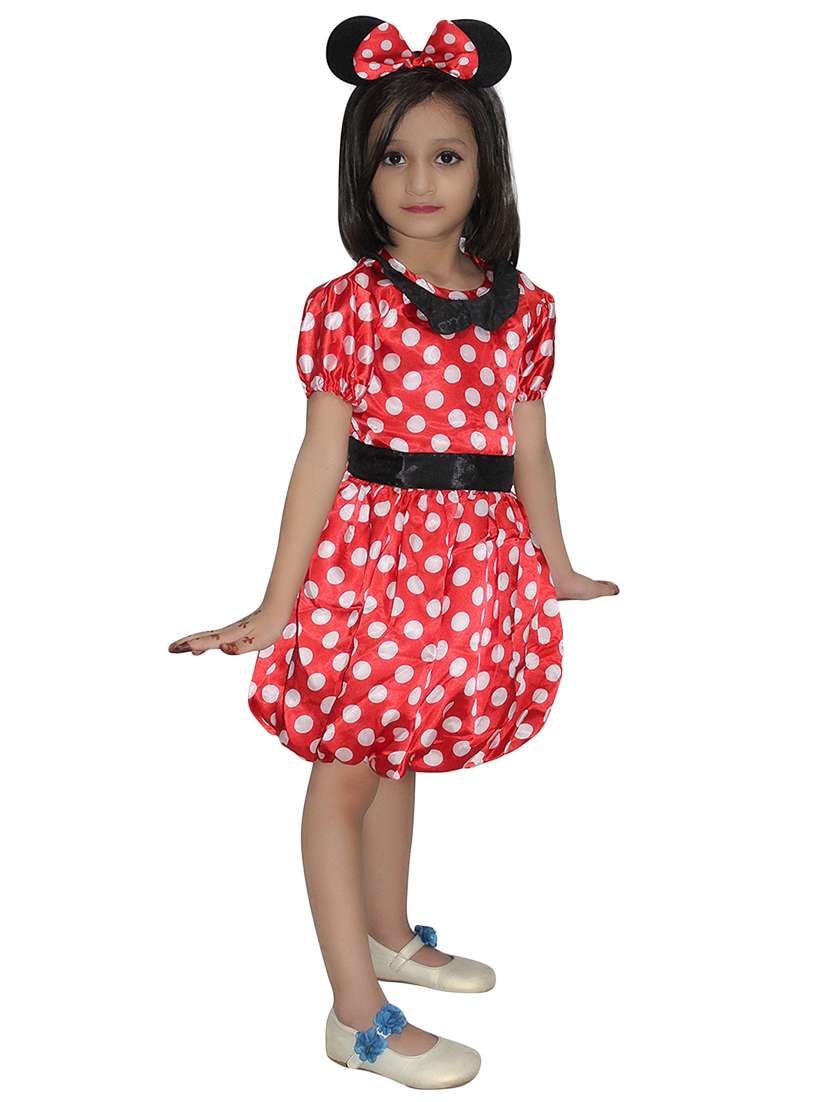 red polyester minnie mouse costume - 15758714 -  Standard Image - 1