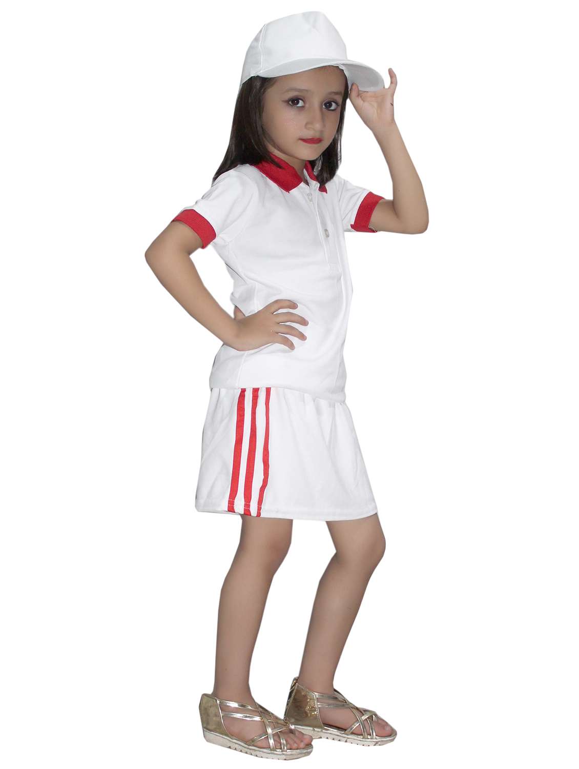 white polyester sania mirza  costume - 15758722 -  Standard Image - 1